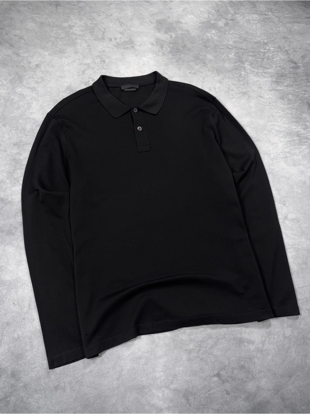 PRADA Milano Men`s Black Luxury Casual Long Sleeve Polo Shirt RRP1200$ - Picture 2 of 12